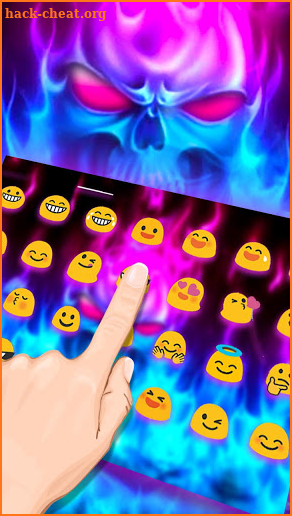 Horror Fire Skull Keyboard Theme screenshot