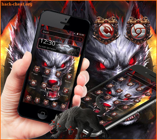 Horror Red Eye Wolf Theme screenshot