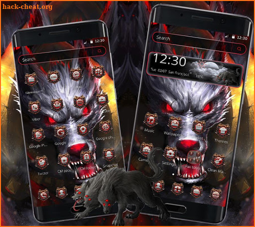 Horror Red Eye Wolf Theme screenshot