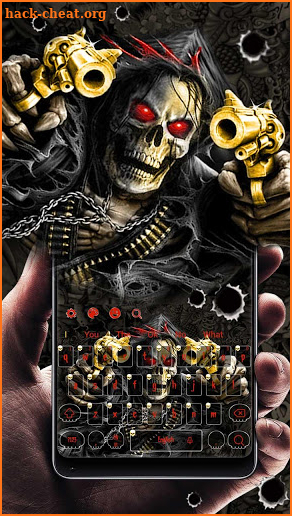 Horror Skull Gun Keyboard Theme screenshot