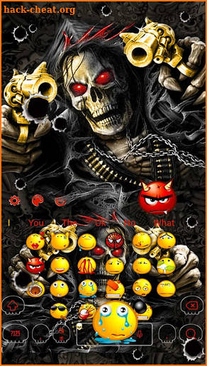 Horror Skull Gun Keyboard Theme screenshot
