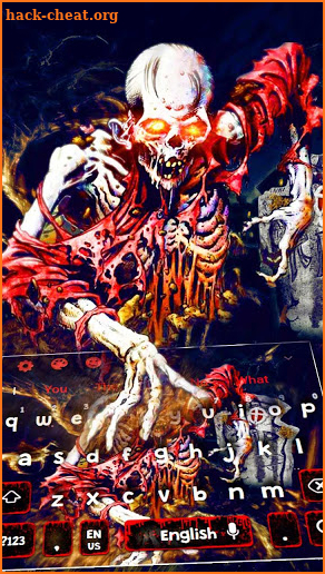 Horror Zombie Skull Keyboard Theme screenshot