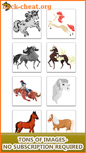Horse Color by Number-Pixel Art Draw Coloring Book screenshot