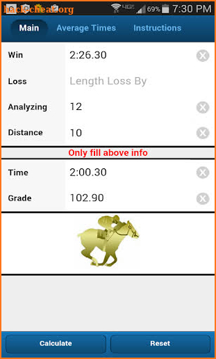 Horse Grade Calculator screenshot