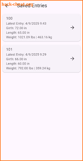 Horse Weight Calculator screenshot
