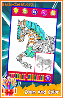 Horses Coloring Drawing Book New Coloring Pages screenshot