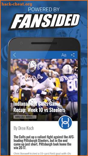 Horseshoe Heroes: News for Indianapolis Colts Fans screenshot
