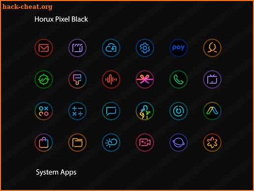 Horux Black - Pixel Icon Pack screenshot