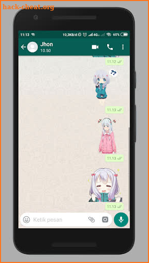 Hot Anime Stickers For Whatsapp screenshot