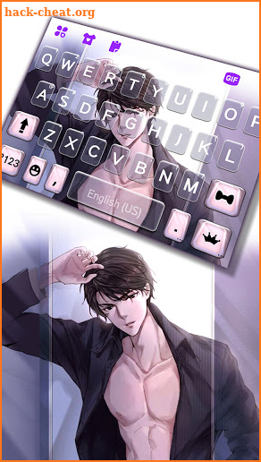 Hot Muscle Man Keyboard Background screenshot