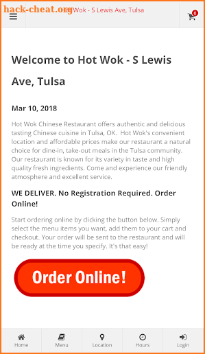 Hot Wok Tulsa Online Ordering screenshot