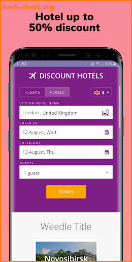 Hotel 50% Discounts screenshot