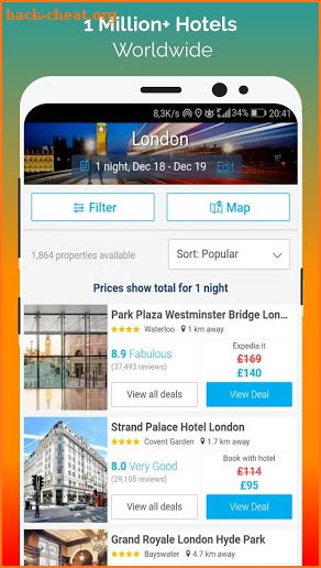 Hotel Booking - Cheap Hotels screenshot
