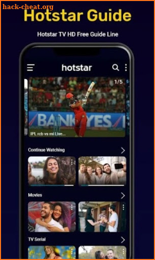Hotstar TV - Hotstar Live Cricket Streaming Guide screenshot