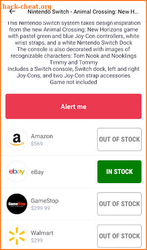 HotStock - in-stock alerts screenshot