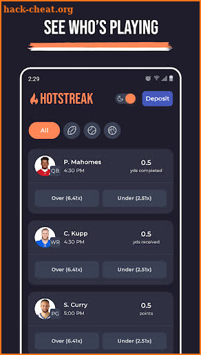 HotStreak Fantasy Sports screenshot