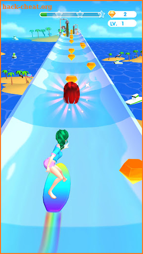Hotties Surfer - Music Race 3D screenshot