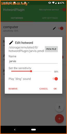 Hotword Plugin [Tasker Plugin] screenshot