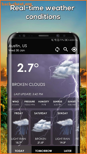 Hourly Weather App Weather Channel Weather Network screenshot
