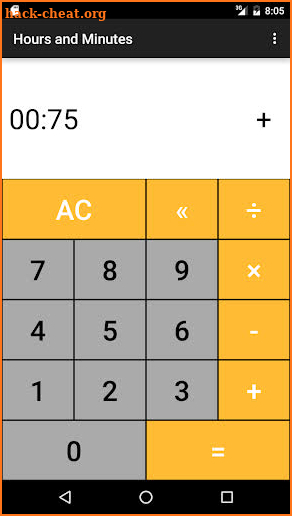 Hours & Minutes Calculator screenshot