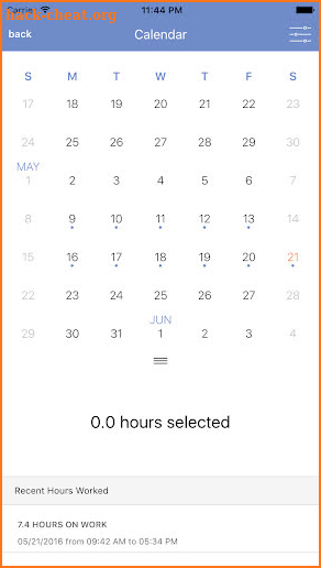 Hours Worked Time Tracker screenshot