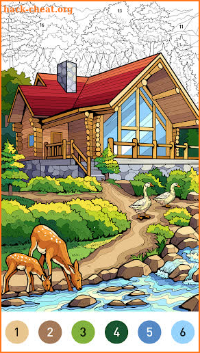 House Color by number game screenshot