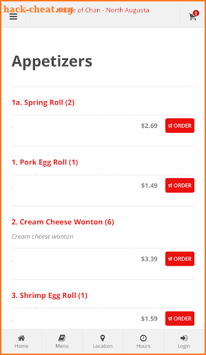 House of Chan North Augusta Online Ordering screenshot