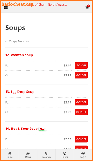 House of Chan North Augusta Online Ordering screenshot