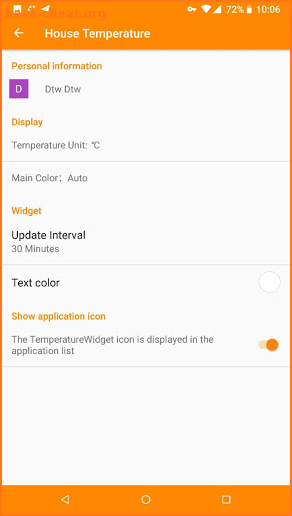 House Temperature screenshot
