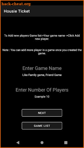 Housie/Tambola Ticket Generator and Play app screenshot