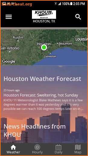 Houston Area Weather from KHOU screenshot