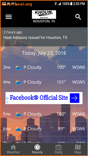 Houston Area Weather from KHOU screenshot