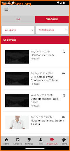 Houston Cougars screenshot