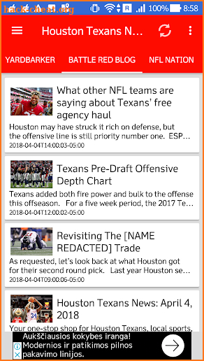 Houston Texans All News screenshot