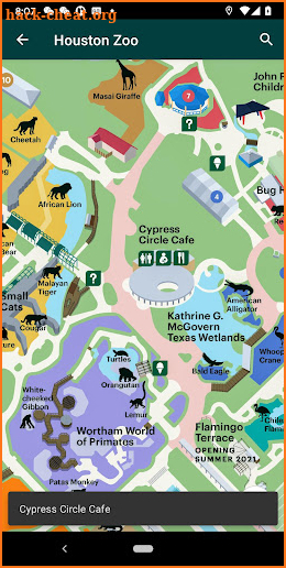Houston Zoo SmartZooMap screenshot