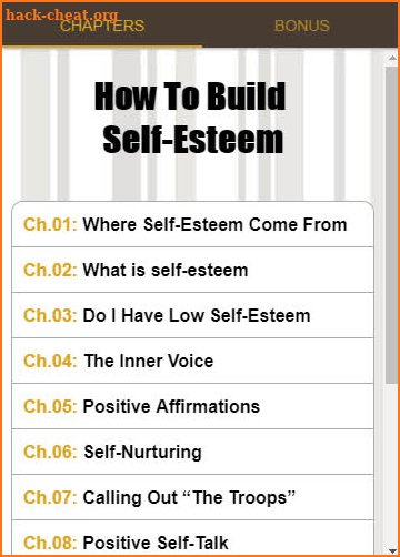 How to Build Self Esteem screenshot