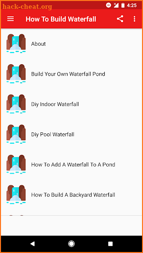 How To Build Waterfall screenshot