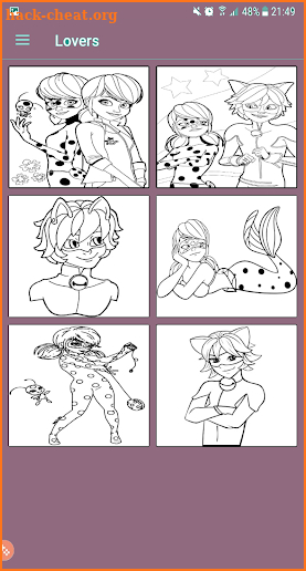 How to color Ladybug and Cat Noir coloring Book screenshot