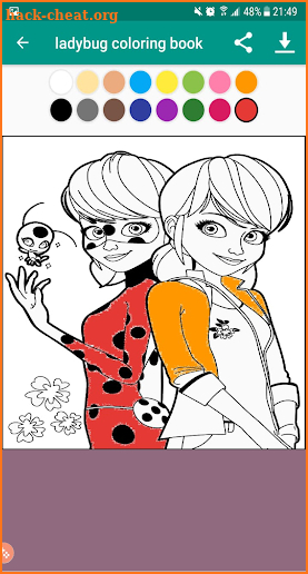 How to color Ladybug and Cat Noir coloring Book screenshot