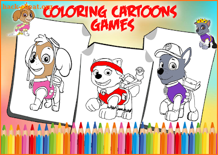 How To Color Paw Patrol game screenshot