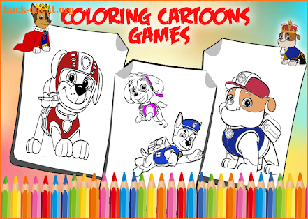 How To Color Paw Patrol game screenshot
