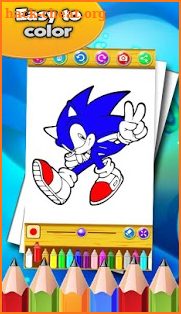 How to color Sonic Hedgehog screenshot