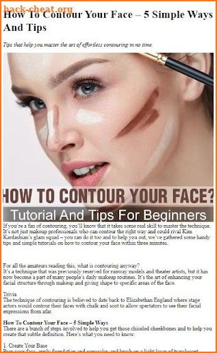How To Contour Your Face screenshot