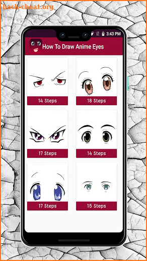 How to draw anime eyes step by step learn easy screenshot