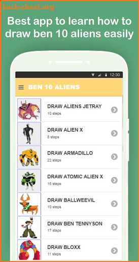 How to Draw Ben10 All Aliens Step by Step Offline screenshot