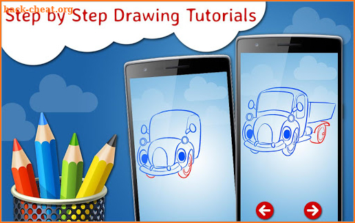 How to Draw Cartoon Cars  Step by Step Drawing App screenshot