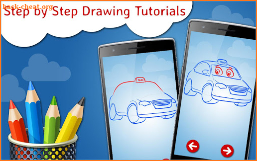How to Draw Cartoon Cars  Step by Step Drawing App screenshot