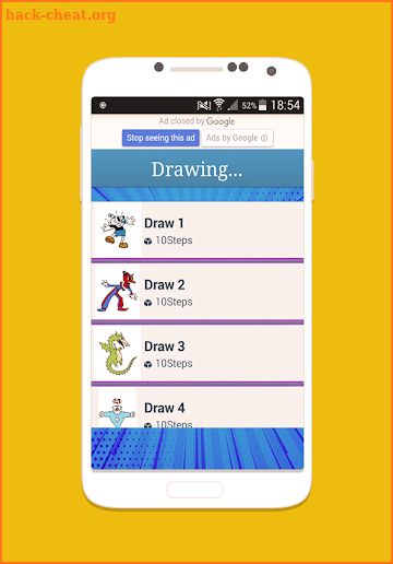 How to draw cuphead characters screenshot