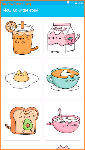 How to draw cute food screenshot