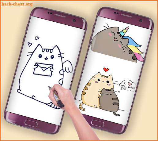 how to draw cute pusheen cat toy screenshot